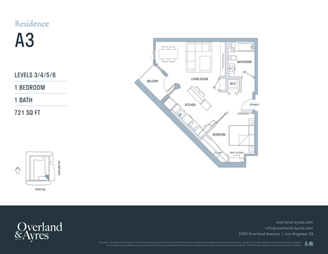 A floor plan for a residence showing a living room, dining room, kitchen, and two bedrooms.